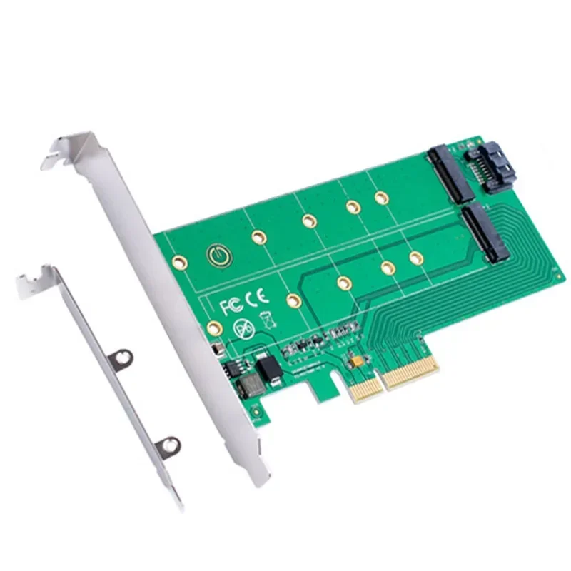 PCIe x 4 to NGFF(PCIe) SSD+SATA to NGFF(SATA)adapter card