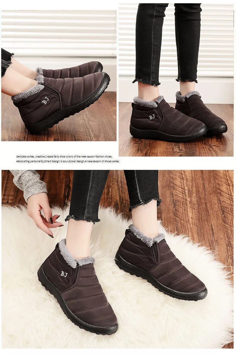 2026 Baumwollschuhe in Übergröße für Damen und Herren, neuer Winterstil mit Plüsch und dicken Schneestiefeln, niedrig geschnittene warme Baumwollstiefel – Detail 11