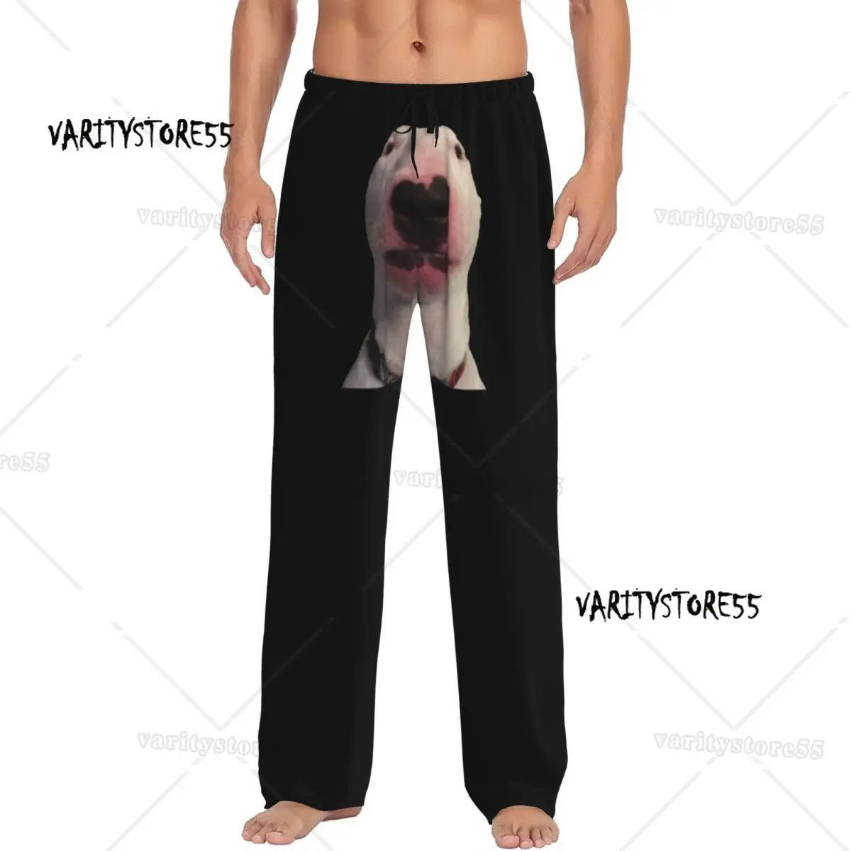 

Custom Bull Terrier Dog Funny Meme Pajama Pants for Men Sleepwear Lounge Sleep Bottoms Stretch with Pockets