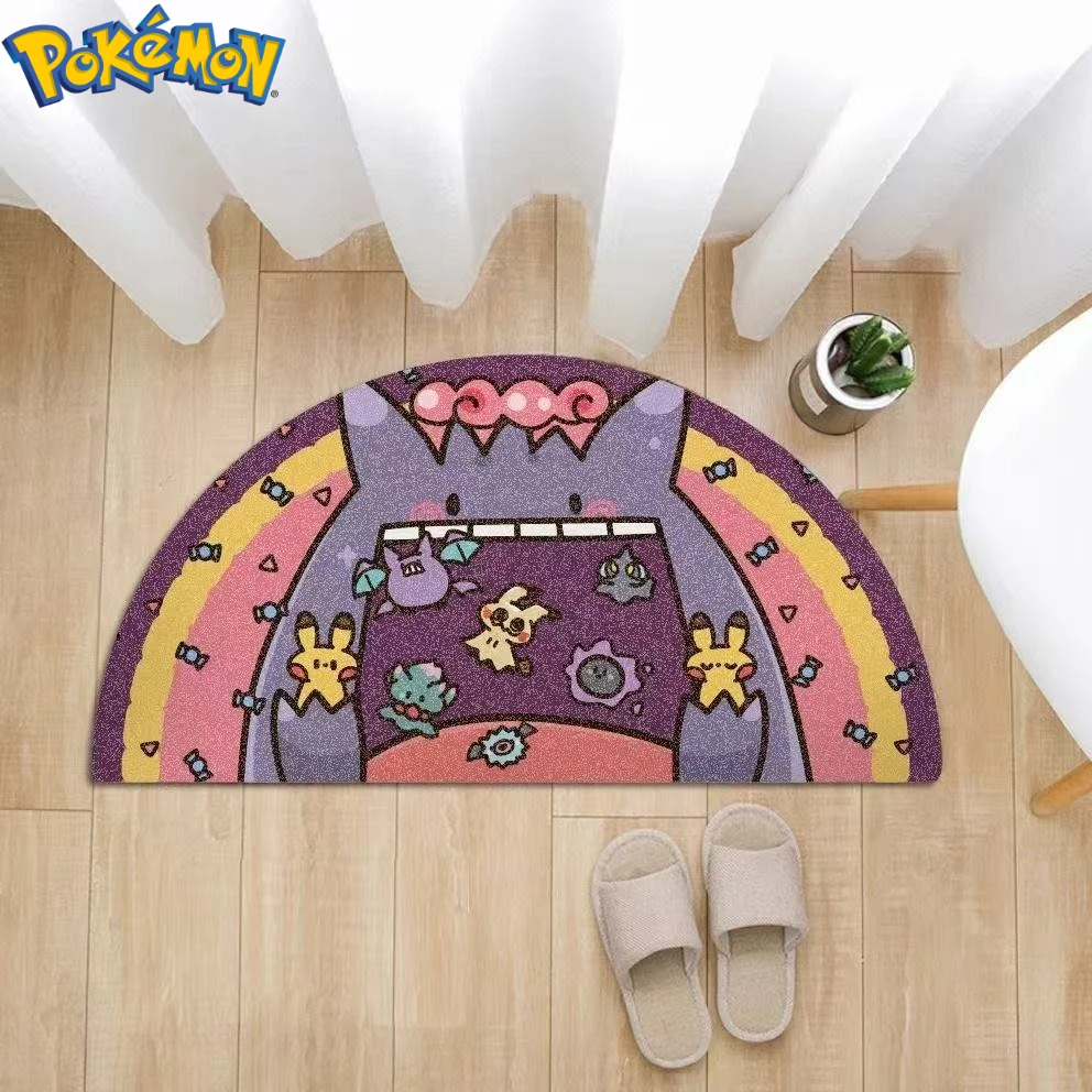 

Kawaii Anime Pokemon Action Figure Gengar Pikachu Carpet Bathroom Entrance Door Fashionable Cute Non-Skid Property Ground Mat