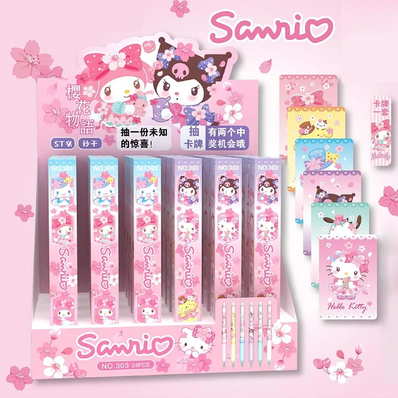 

24pcs/ лот Kawaii Sanrio гель Пен мило мелодии Kuromi 0.5 мм чернила подписи ручки рекламные школьные принадлежности офиса