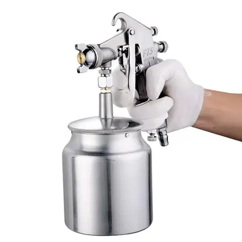 깍지 손잡이가 있는 HVLP 스프레이 페인트 기계, SprayF-75 공압 분무기, 자동차 수리 도장 도구, 1.5mm, 1x, 600ml