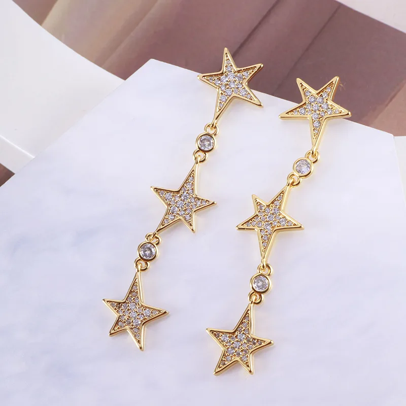 High Quality 1:1  Brand Star Earrings Gift For Women ohrringe damen ali express