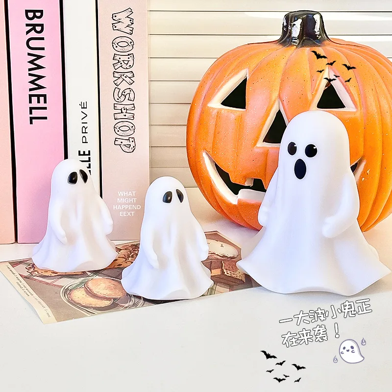 مصباح روح الشبح اللطيف - ضوء ليلي مبتكر للهالوين، دعامة ديكور احتفالية لعرض الطاولة هدية ألعاب الفتيات في عيد الميلاد