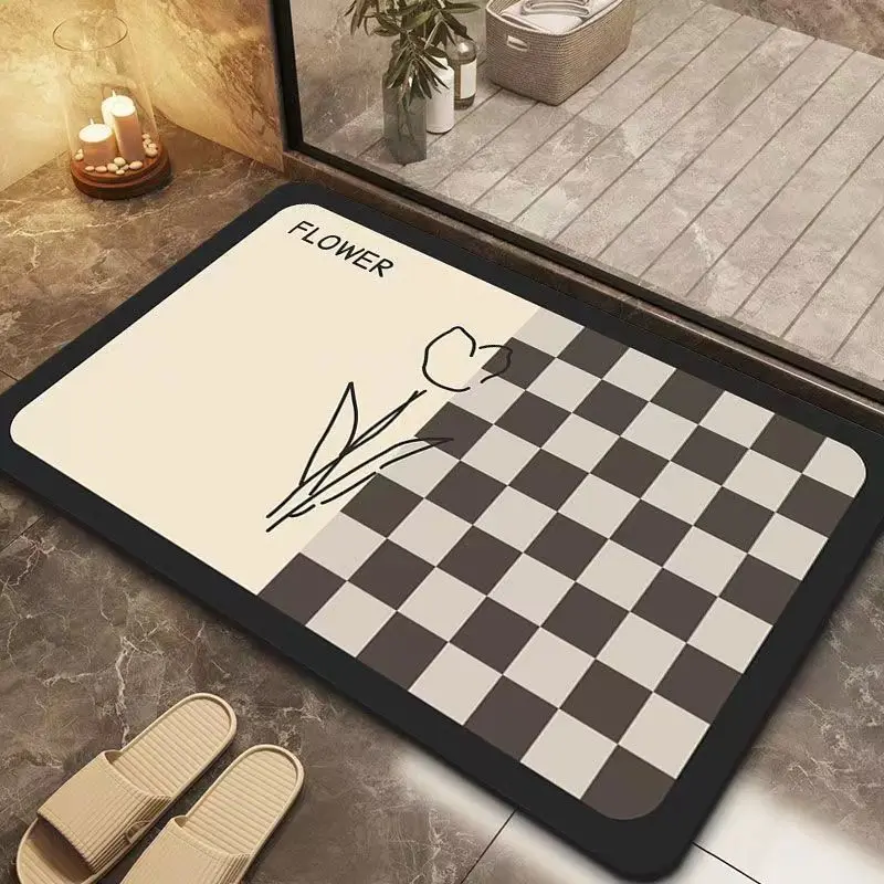 

Bathroom absorbent floor mat toilet door diatom mud mat toilet toilet non-slip foot mat bathroom