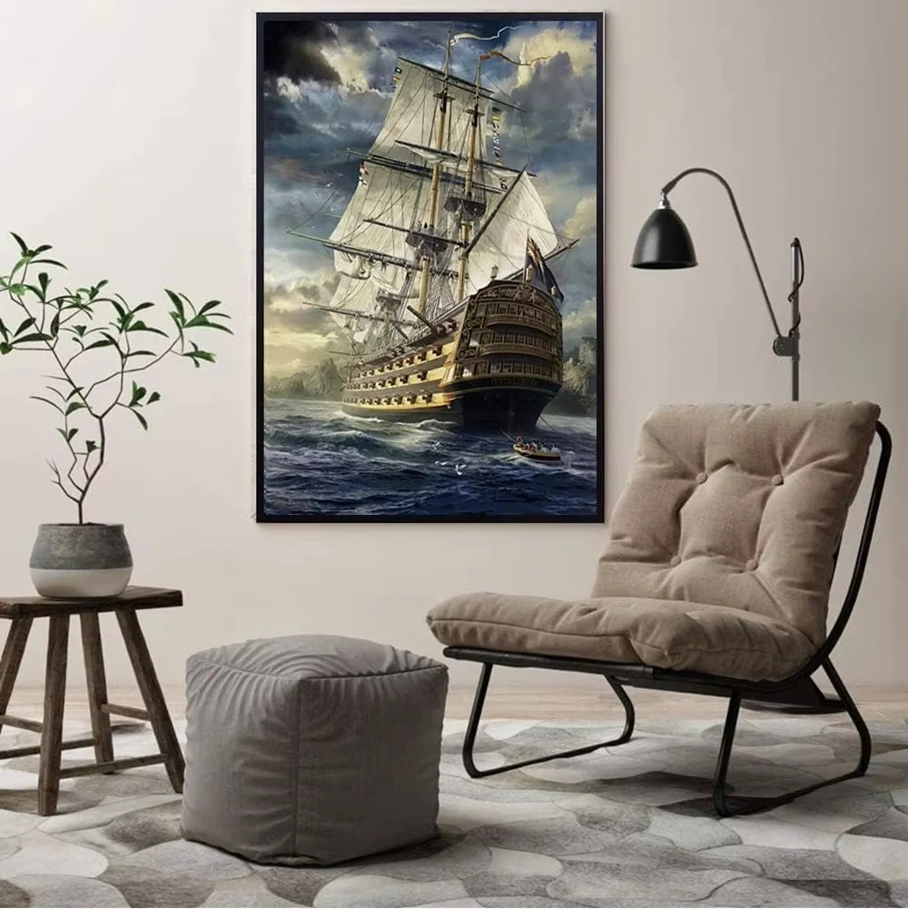 

Пазлы «Парусник на море» 500/1000/1200/2000 элементов, сложные семейные игры для игровой комнаты, спальни, подарок, без рамки