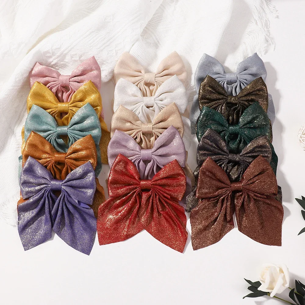 

Sweet Solid Color Grosgrain Ribbon Hair Bows Boutique Hair Clip for Women Hairgrips Printe Headwear Girls Hair Accessories Gift