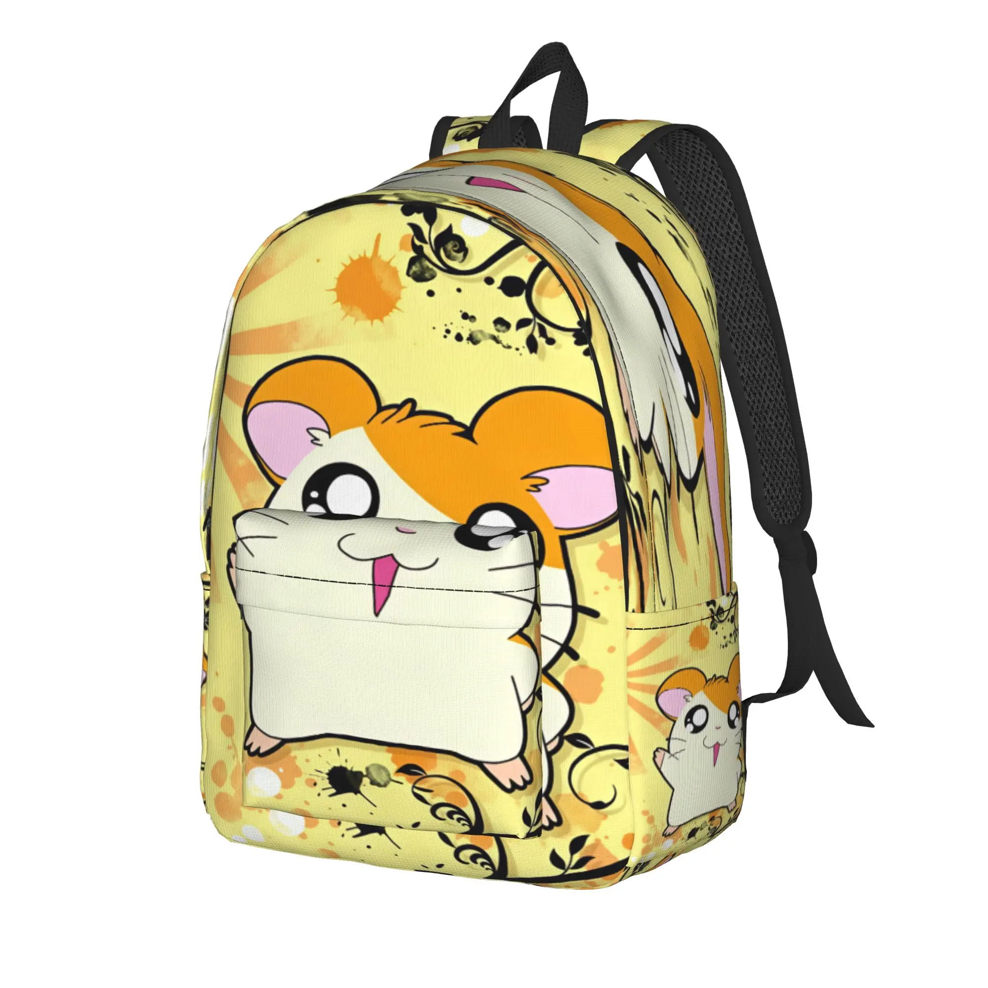 Hamutaro Backpack  Travel Backpacks Girl Colorful Big School Bags Cute Rucksack
