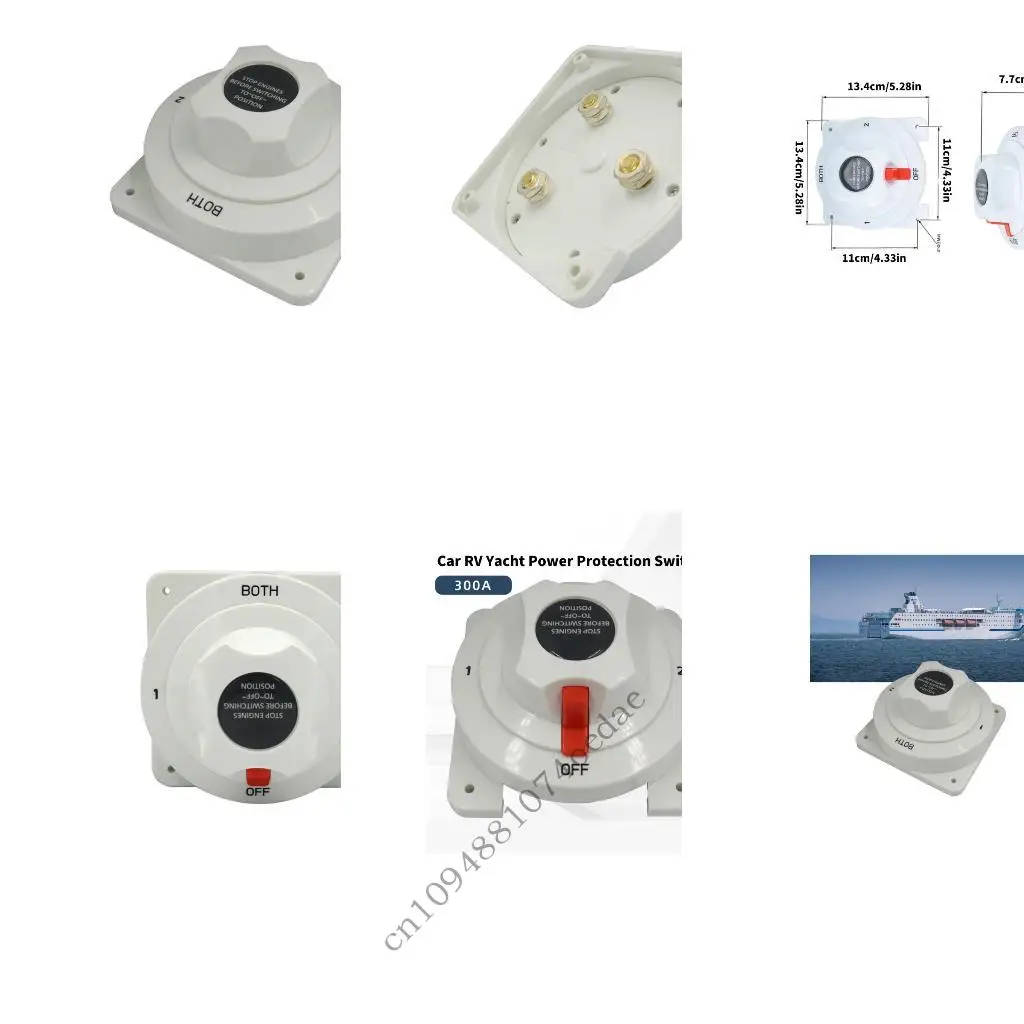 

Boat Battery Switches 300A 3 Position Plastic Enclosure Brass Electrical Compone