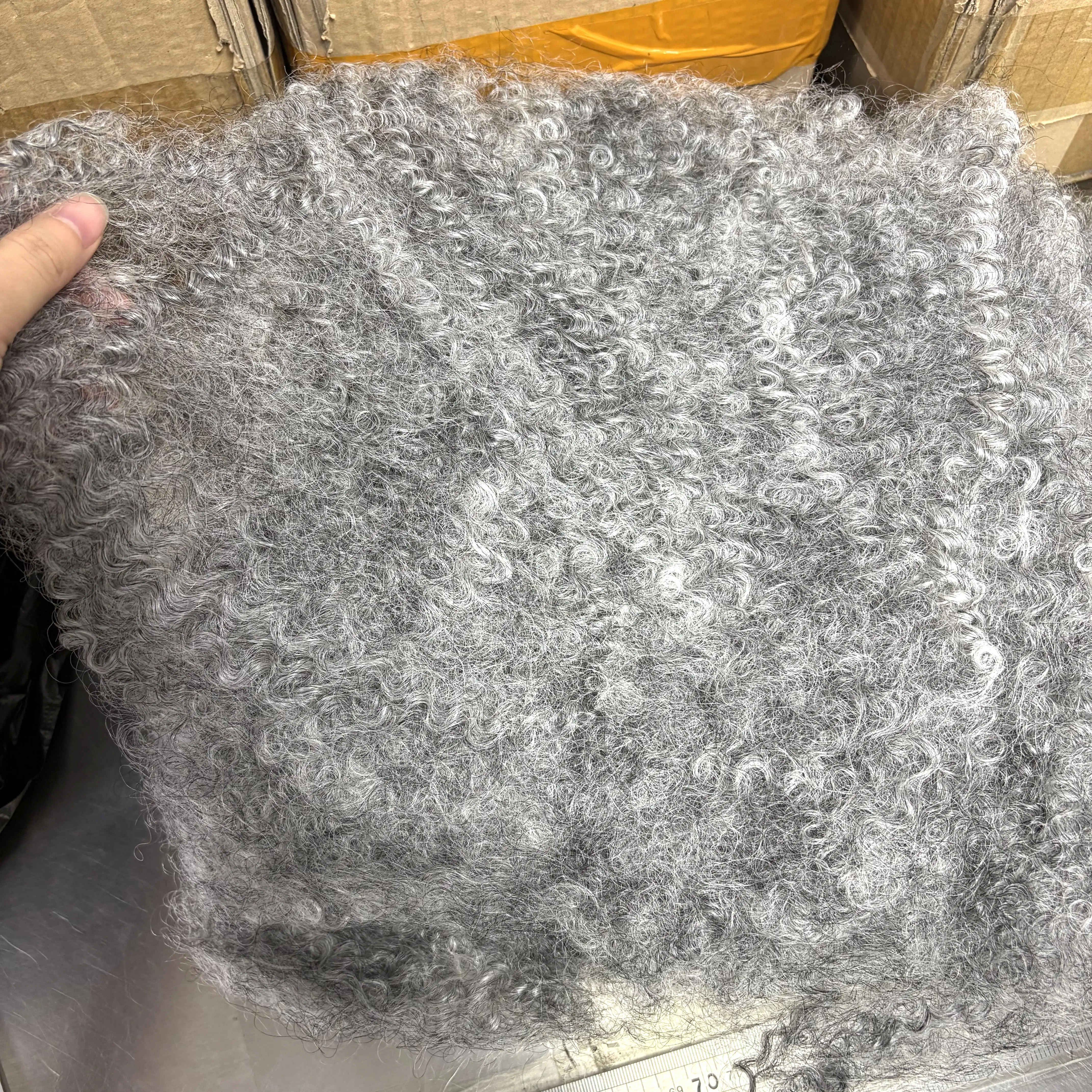 Gray Color 4C Afro Kinky Bulk Human Hair 50g/Pack for Dreadlock Extensions Loc Repair Braiding Twist Tight Afro Kinky Human Hair