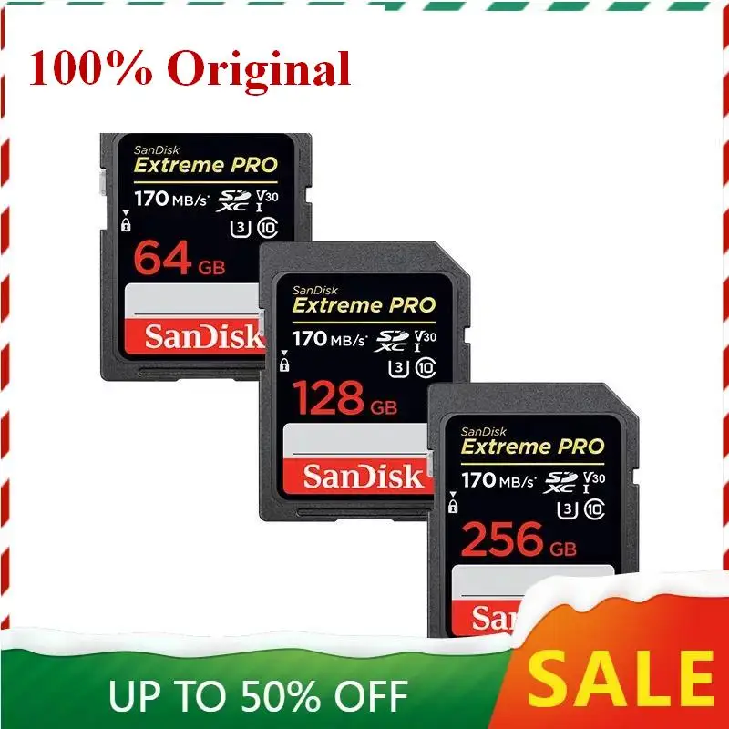 SanDisk Ultra Original SD card 32GB 95M/S SDHC 64GB 128G 256G 512G 1TB 200MB/S SDXC Class10 Memory Card USH-1 Support for Camera