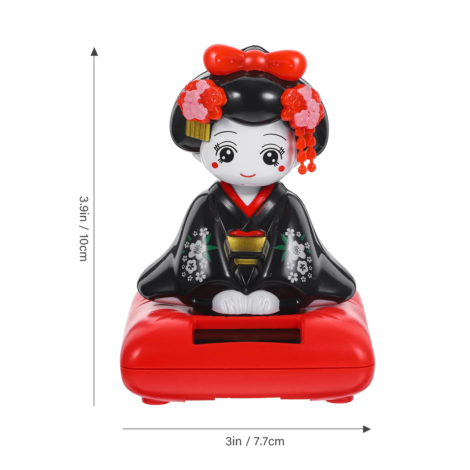 Bobble Heads op zonne-energie Zittend speelgoed Kokeshi-beeldjes Autodashboard Dansfiguren Aziatische geisha Schudden