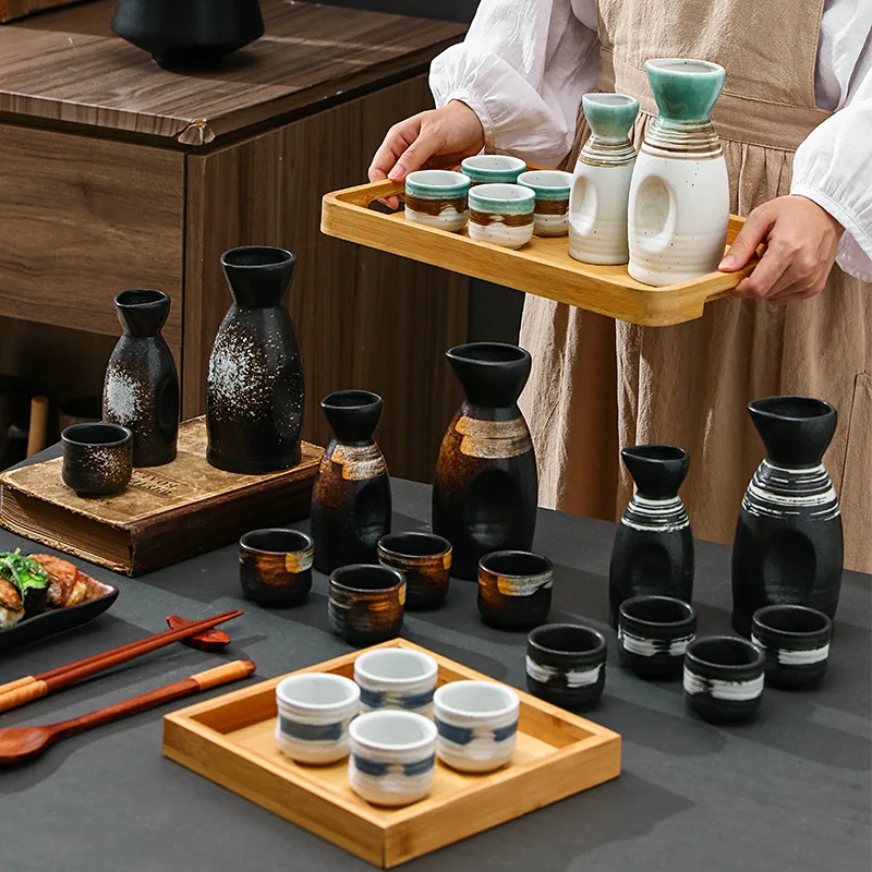 

Sake pot set white wine ceramic wine utensil set home restaurant hot wine pot warm wine pot cup small liquor cup