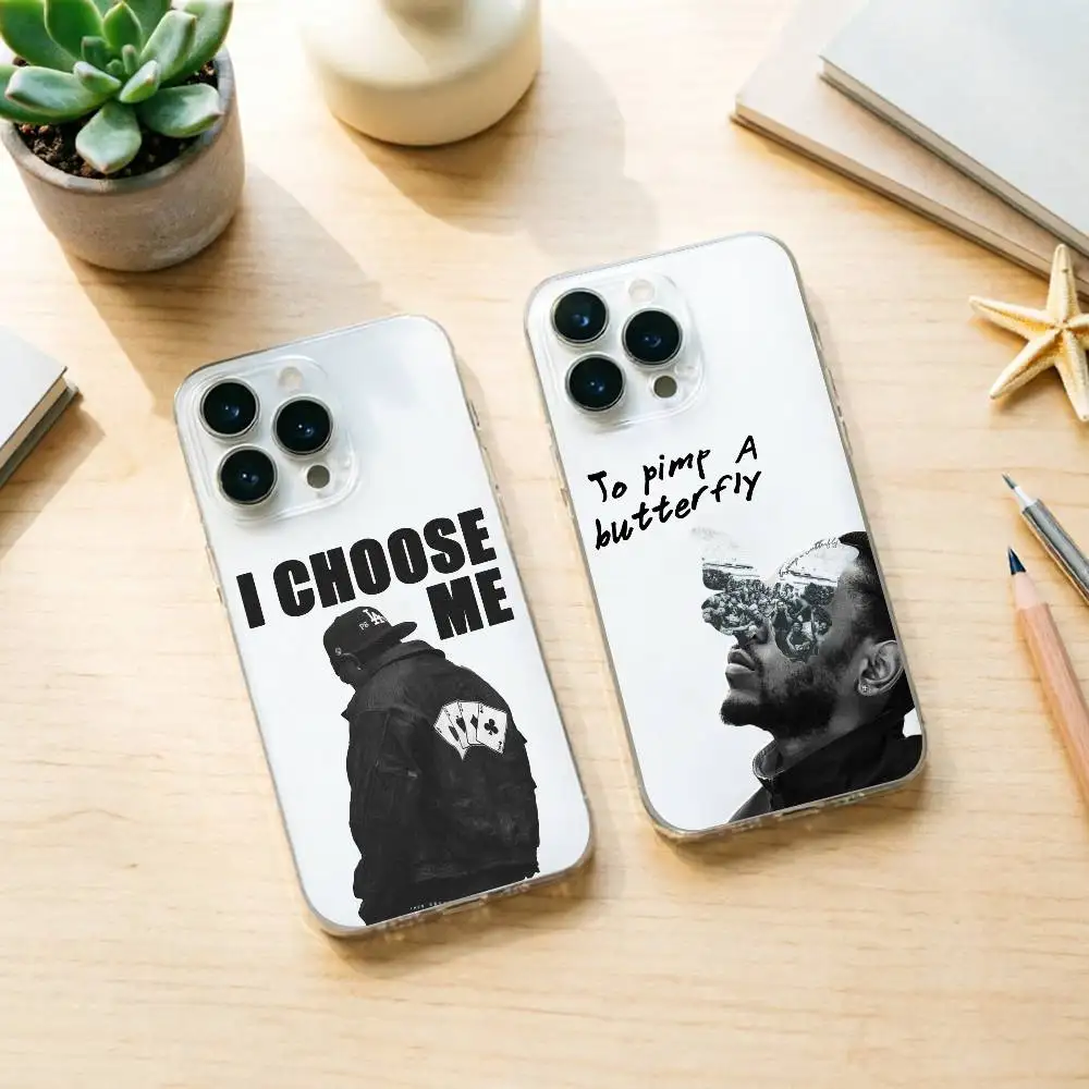

Rapper K-Kendrick L-Lamar Phone Case For iPhone 17 16 15 11 12 14 13 Pro Max Mini X XR 7 Plus 17E Shockproof Transparent Cover