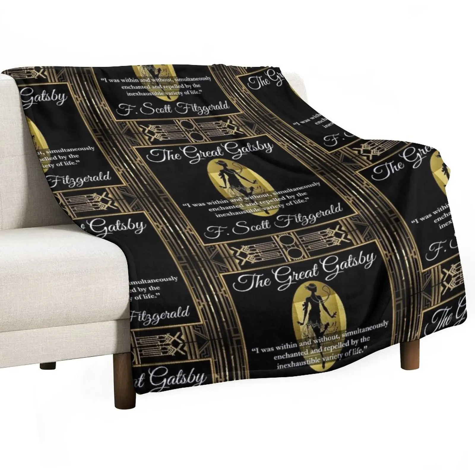 The Great Gatsby Throw Blanket Bed Shaggy Plaid on the sofa valentine gift ideas Blankets