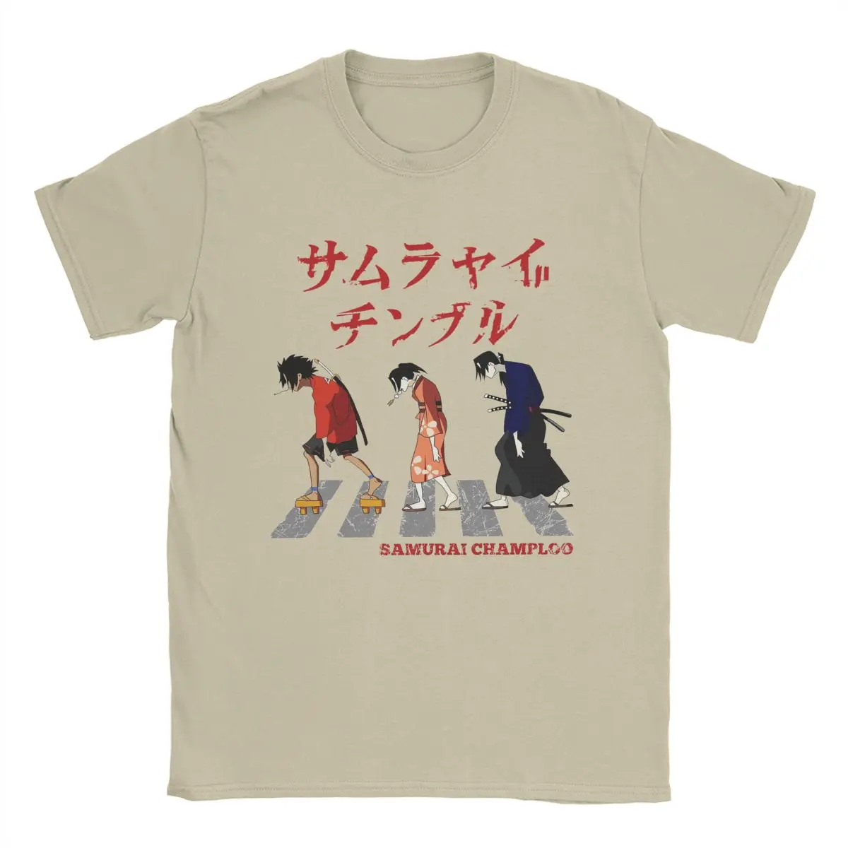 Samurai Champloo Walking Fuu Mugen Jin T Shirts Men Pure Cotton 