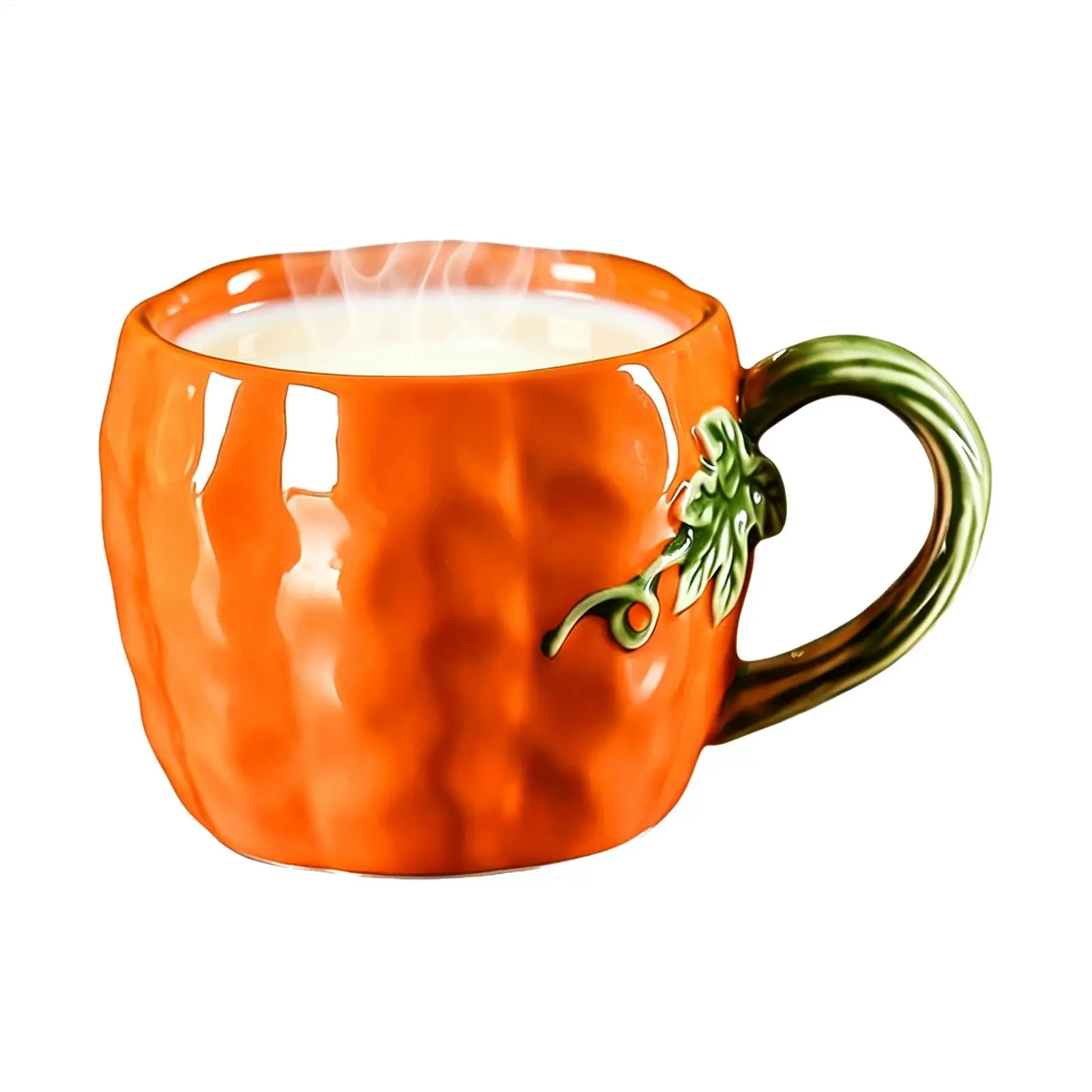 1PCS Creative Ceramic Pumpkin Coffee Cup Kids Fruit Mug Home Office Breakfast Milk Drink Mug Fall Themed Ornament 380ML