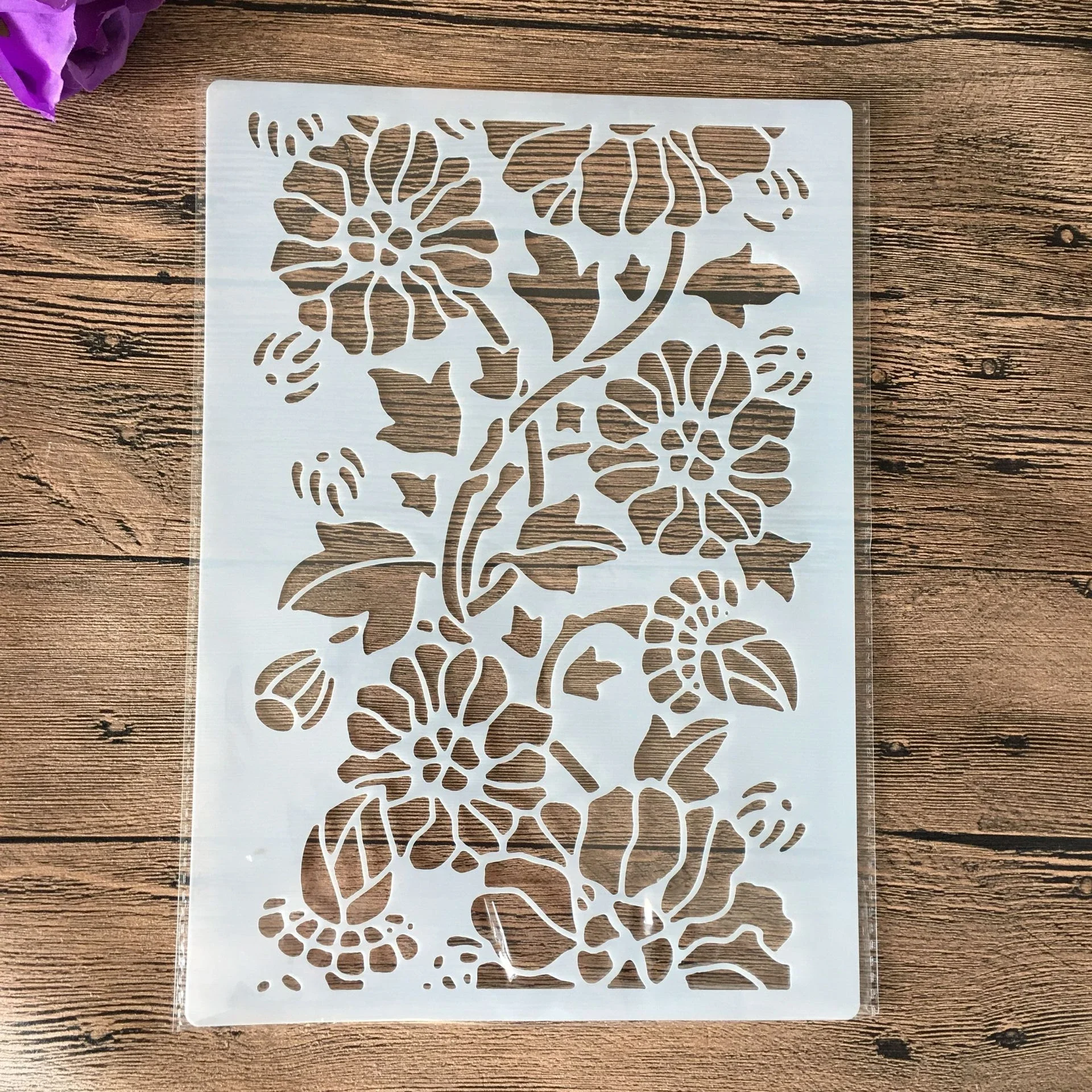 A4 Decorative Paper Card Template for Scrapbooking