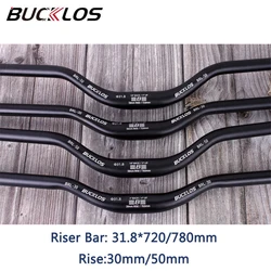 BUCKLOS 31.8mm Bike Handlebar 720mm 780mm Mountain Bike Handlebar High Strength MTB Handle Bar Riser/Flat Bar Bike Accessories