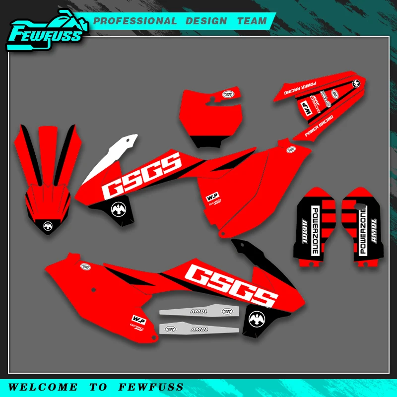 

Fewfuss For GASGAS GAS GAS MC 85 MC85 2021 2022 2023 2024 Graphics Decals Stickers Motorcycle Background Custom Number Name