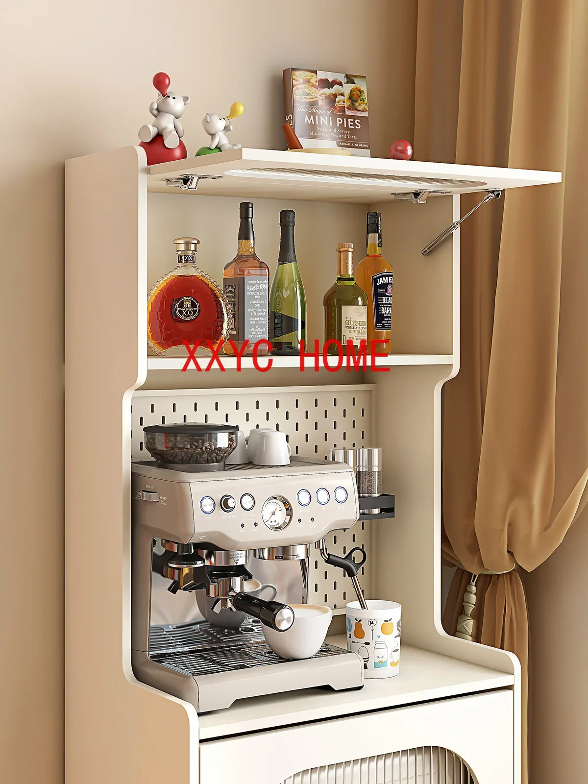 Cream Style High Sideboard Modern Minimalist Storage Multifunctional