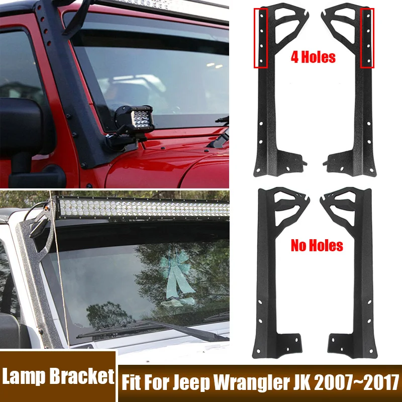 

Auto Light Strip bracket Suitable For 52" Straight LED Light Bar Windshield Mounting Brackets Fit For Jeep Wrangler JK 2007-2017