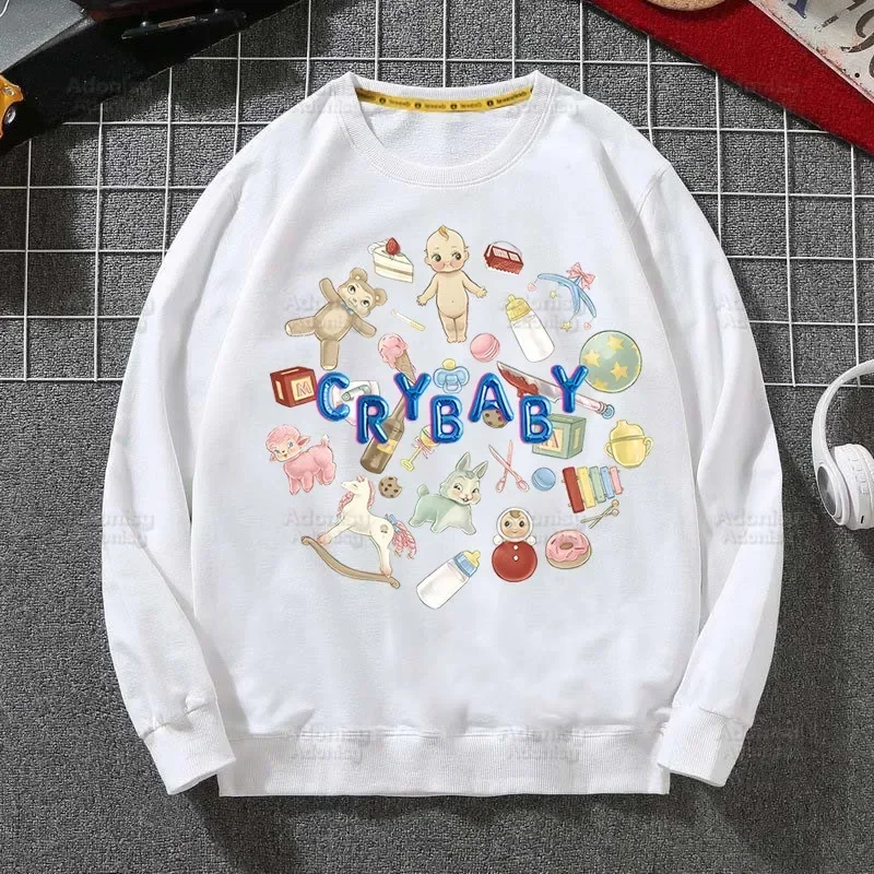 Melanie Martinez Portals Singer Music Hoodie Autumn Hip Hop Men Pullover Sweatshirts Hoodies Mens White Color Hoodie Male