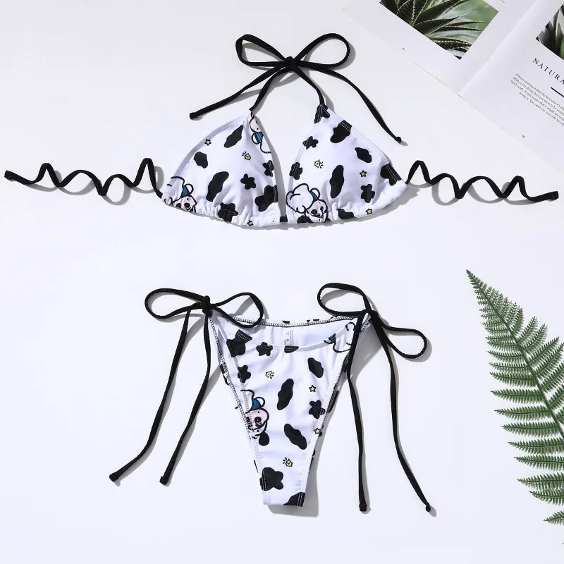 

Summer 2025 New Sexy Solid Color Bikini Set Women Fashion Tie Side Swimwear Two Piece Outfit Beach Style Hot Girl Swim Suit
