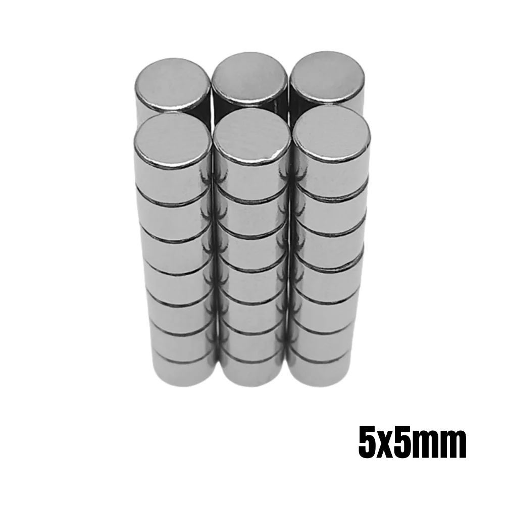 20~500pcs 5x5 Mm Strong Neodymium Magnet 5mm X 5mm Powerful Magnetic Magnets 5x5mm Small Round Permanent Magnet Disc 5*5 Mm