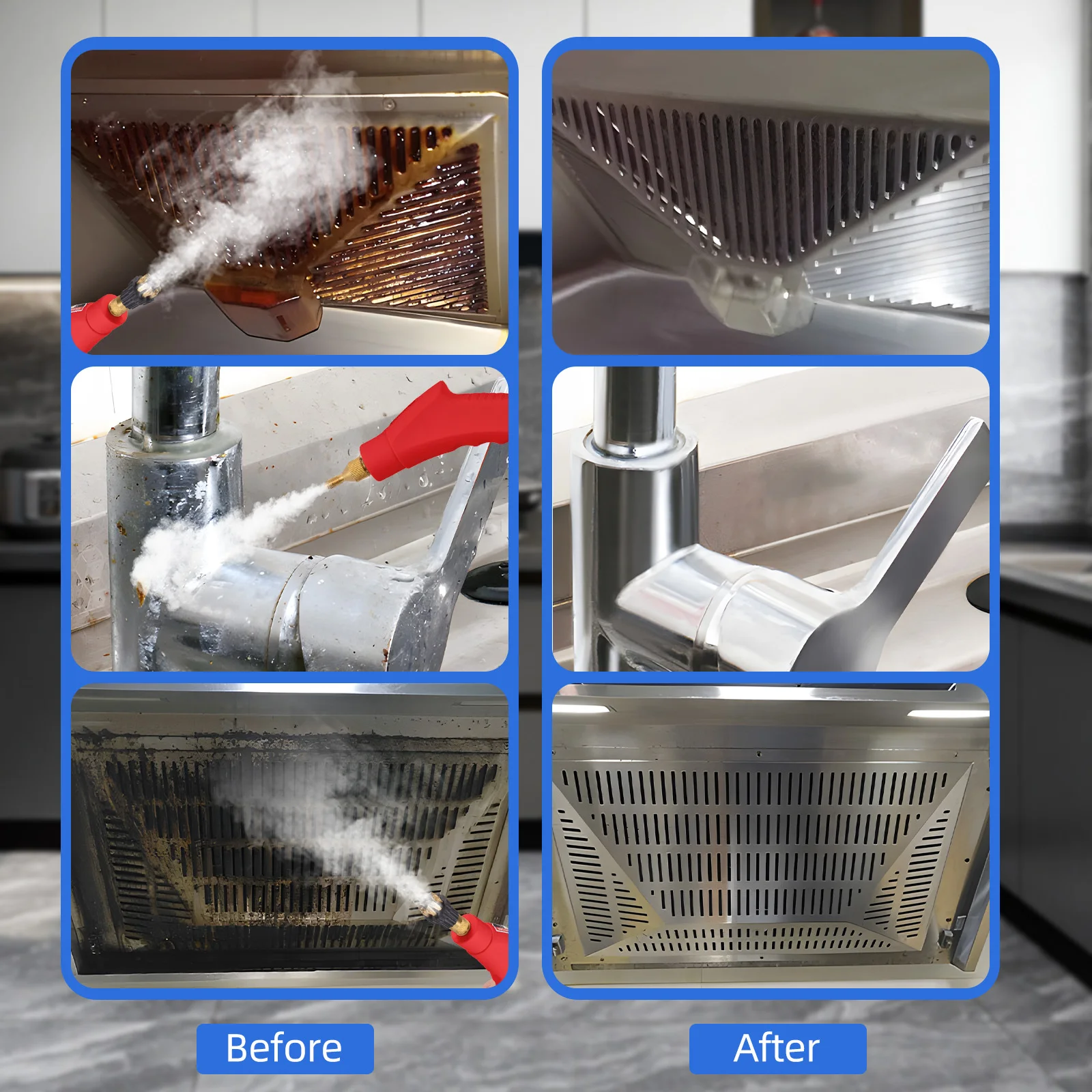 2500W High Temperature and Pressure Handheld Steam Cleaners Air Conditioner Kitchen Hood Car Steam Clean Machine Floor Cleaning