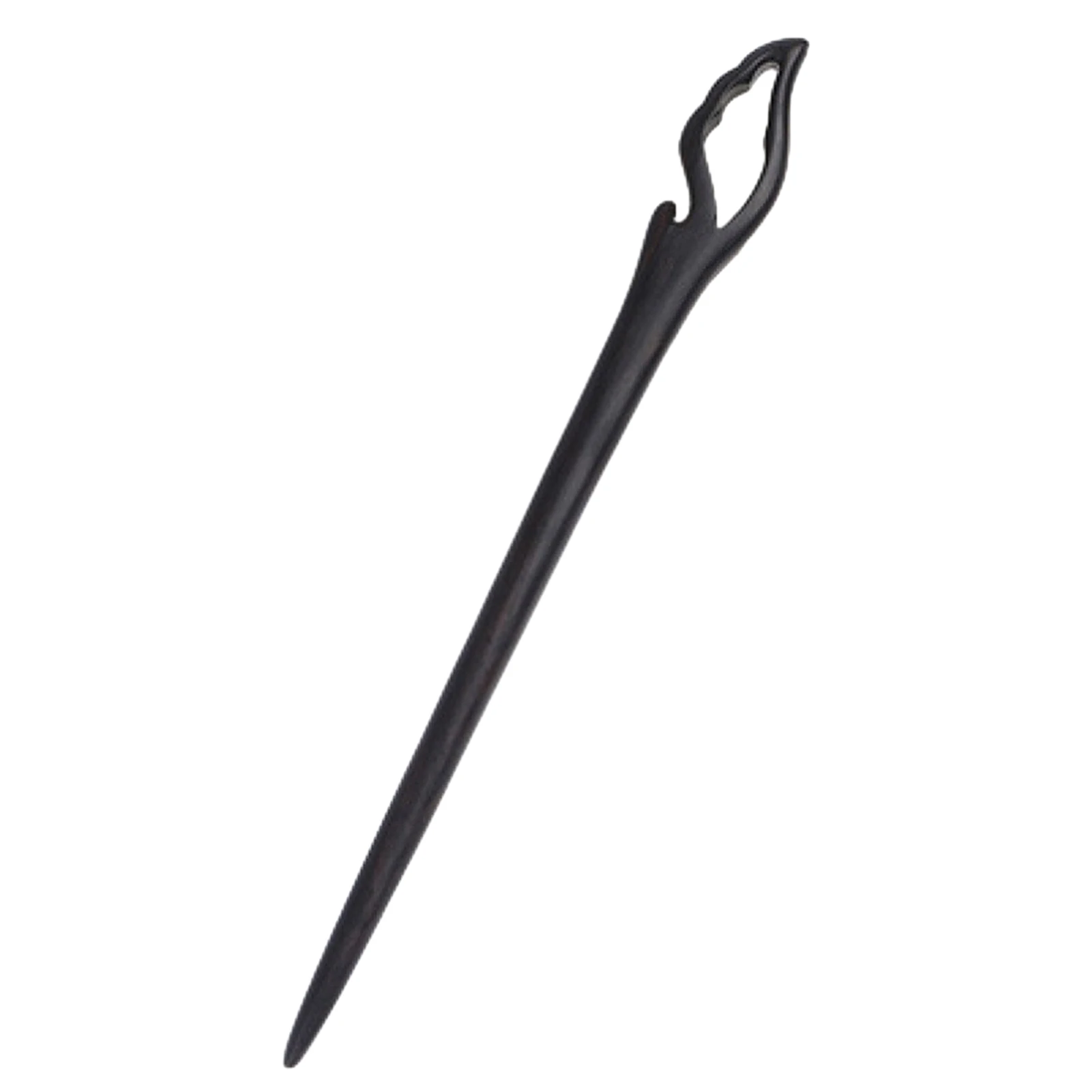 Einfache Holz Haarnadel Für Frauen Elegante Schwarz Sandelholz Haar Stick Mädchen Täglichen Leben Haar Zubehör Hanfu Hochsteckfrisur Haarnadel 1pc – Detail 2