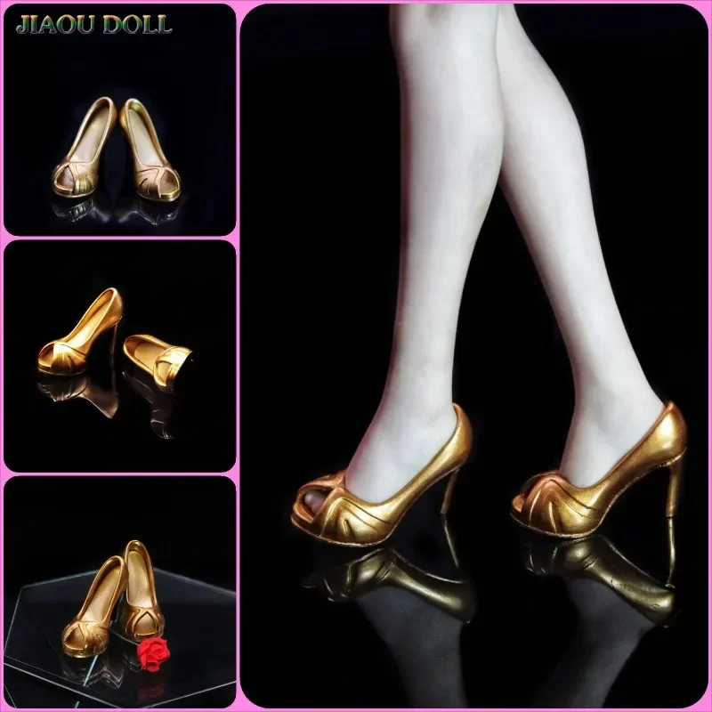 1/6 Scale Fashion Fish Mouth High Heels Female Soldier Peep-toe Shoes Model Multiple Colors for 12