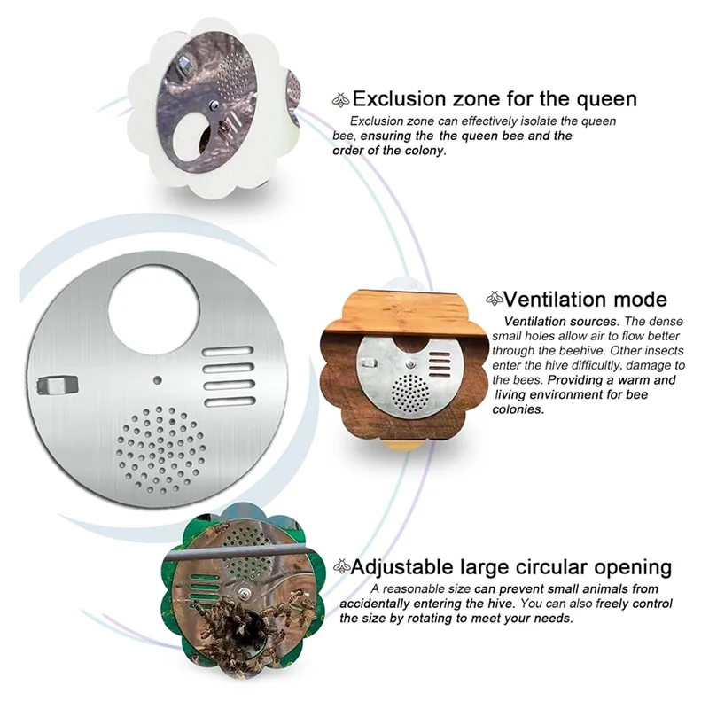 10PCS Beekeeping Equipment Hive Beekeeping Tools Entrance Tray (Diameter: 12.5 Cm)