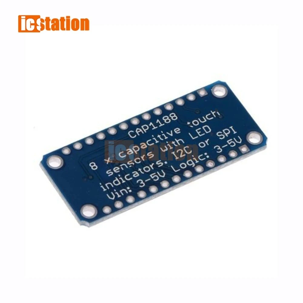CAP1188 8 Key Capacitive Touch Sensor Module SPI I2C Captouch LED 8 Button / Key Interfaces 3V-5V for Arduino