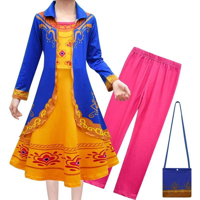 Royal detetive mira vestido princesa rapunzel fantasia festa menina trajes de halloween para criança saias carnaval cosplay anime festival