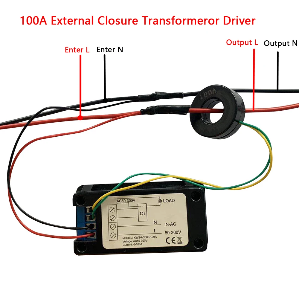 KWS-AC300 AC50-300V voltmetro amperometro KWS Power Energy Meter LED AC wattmetro contatore elettrico con funzione di ripristino 0-100A