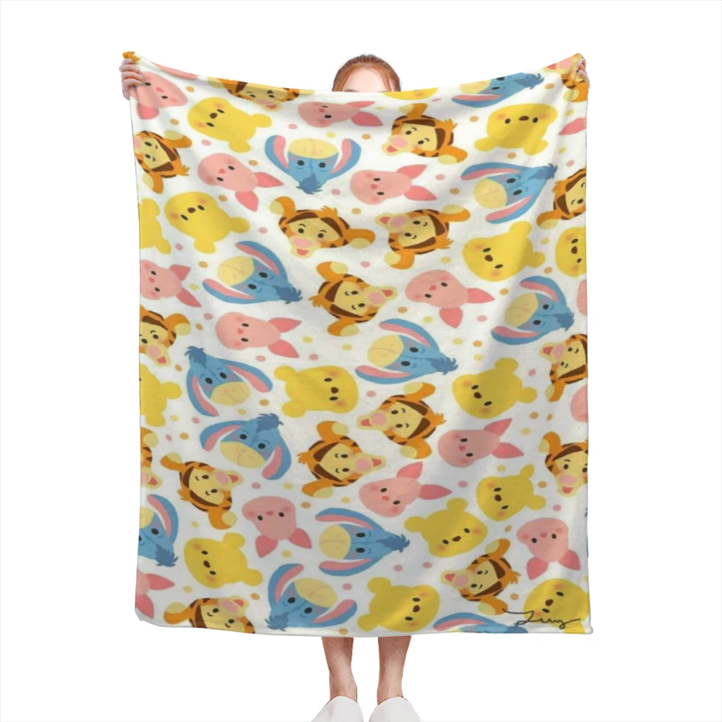 

Winnie The Pooh And The Wind Blows Blanket Sofa Bedroom Bed Home Office Nap Blanket Car Travel Picnic Blankets Gift