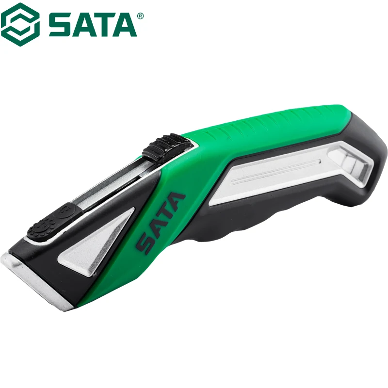 SATA 93485 Folding Art Knife Sturdy And Durable High Quality External Coverage Dual Color Dual Material Handle Simple Operation