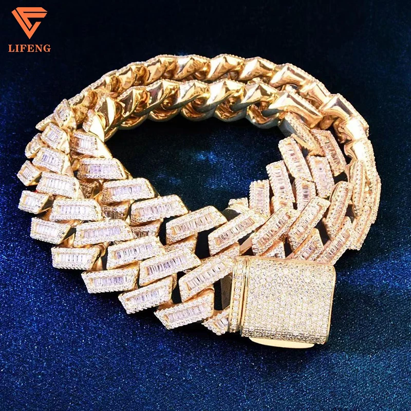 

2023, модные ювелирные изделия, новый дизайн, высокое качество, роскошный муассанит, кубинская цепочка, мужские ювелирные изделия в стиле хип-хоп, кубинская цепочка, ожерелье