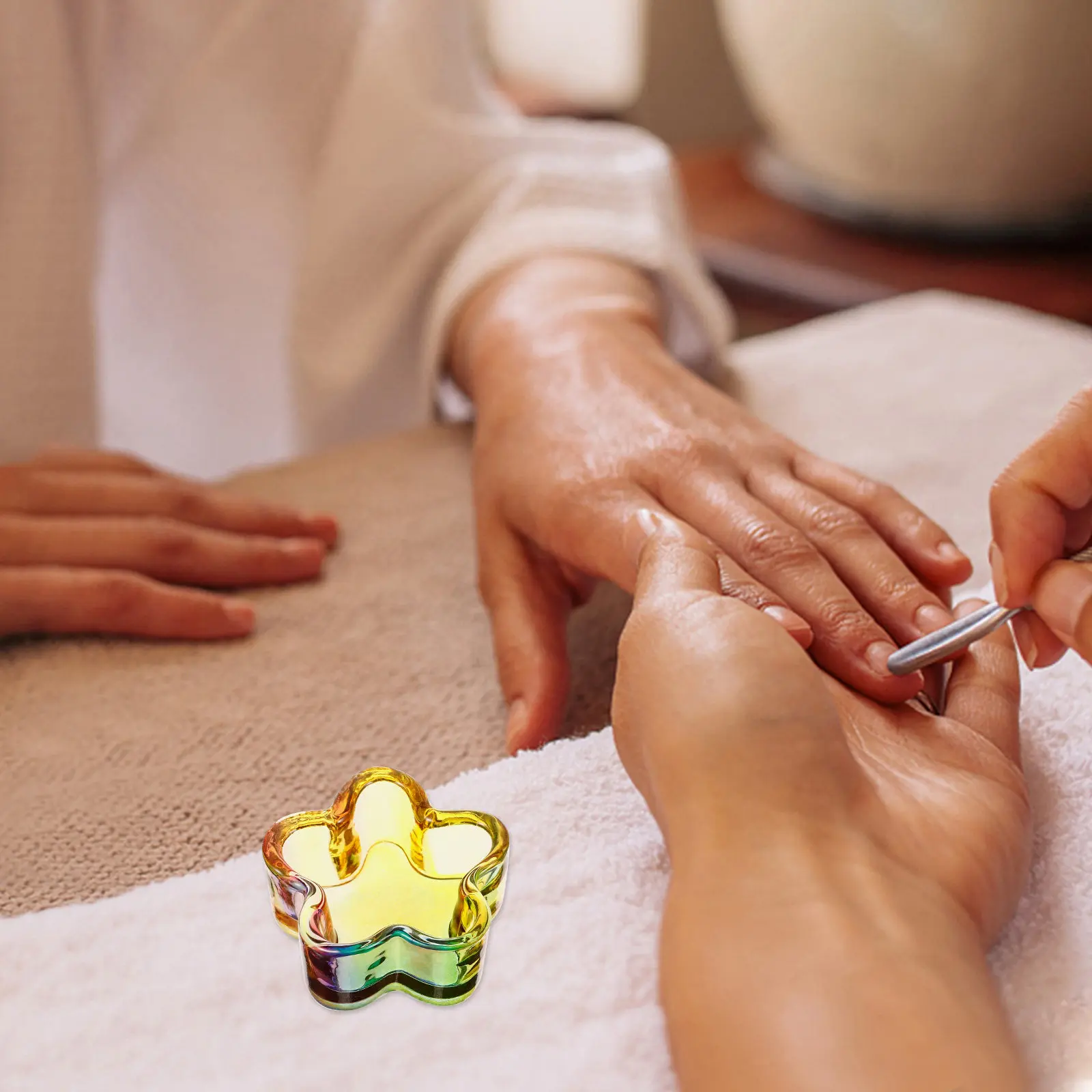 

Хрустальная чаша для хранения и демонстрации инструментов для маникюра, кистей, профессиональная, для салонов красоты и мастеров по уходу за ногтями