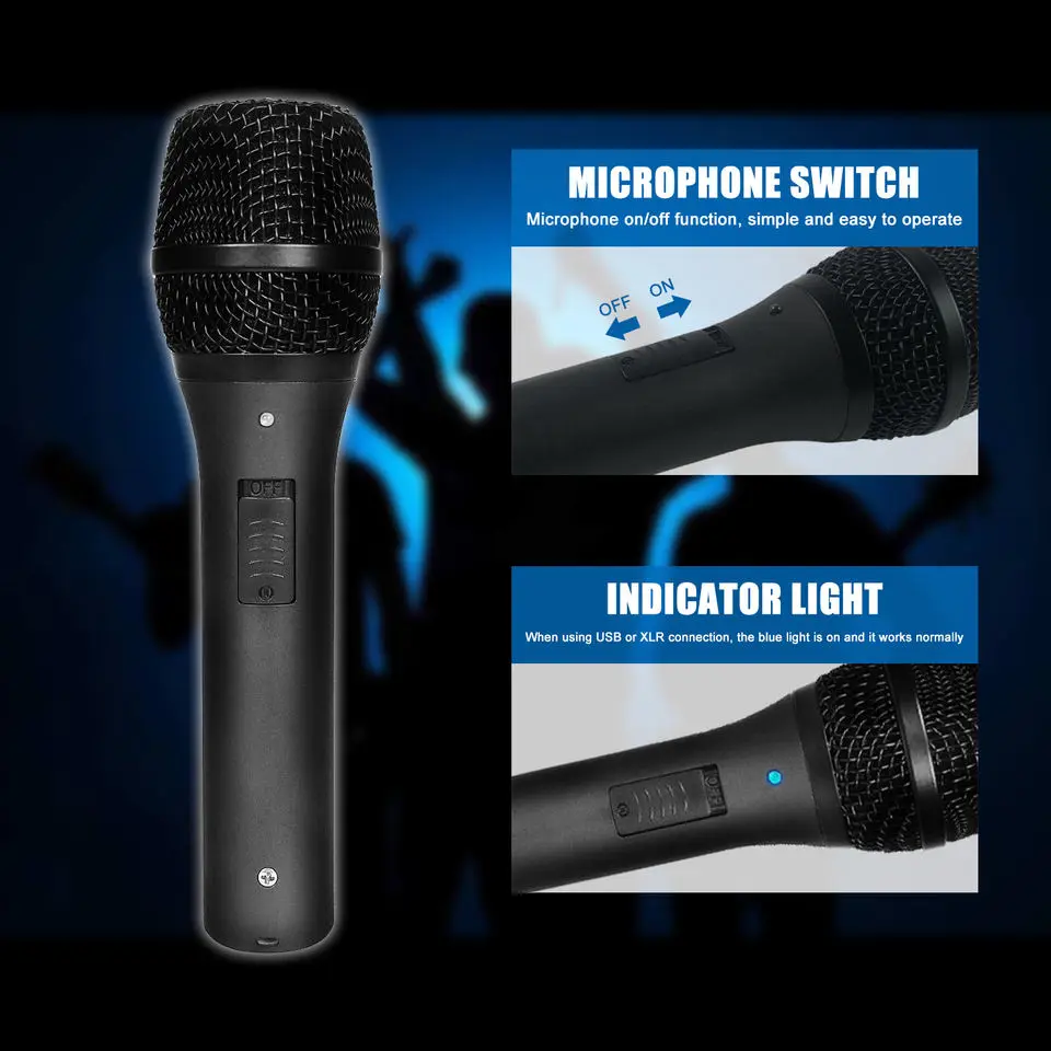 GAM-U23 USB computadora micrófono en tiempo real monitoreo de oído teléfono móvil canción nacional K micrófono en vivo