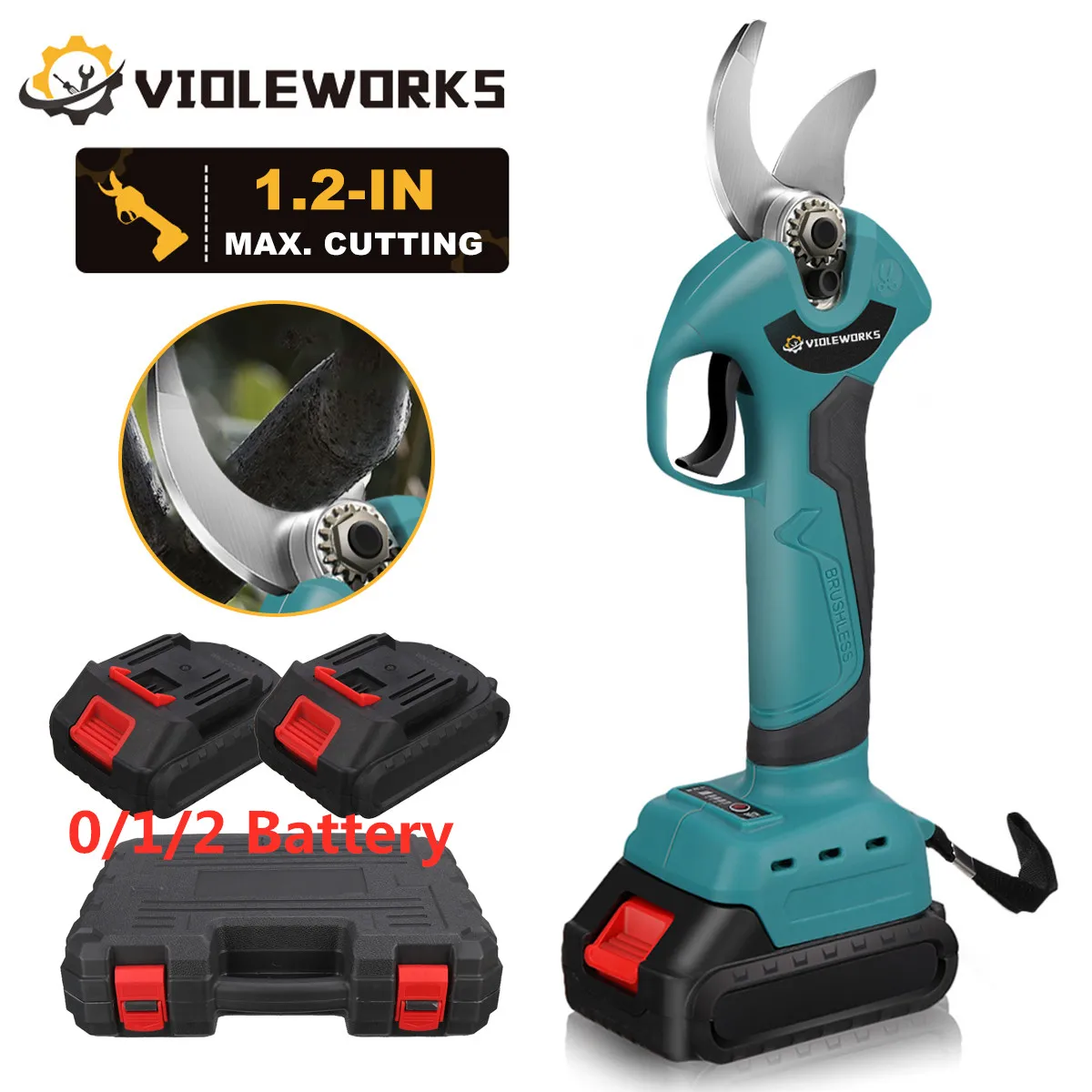 

30mm Brushless Cordless Electric Scissor 4 Gears Adjustable Electric Pruning Shears Fruit Tree Pruner for Makita 18V Battery