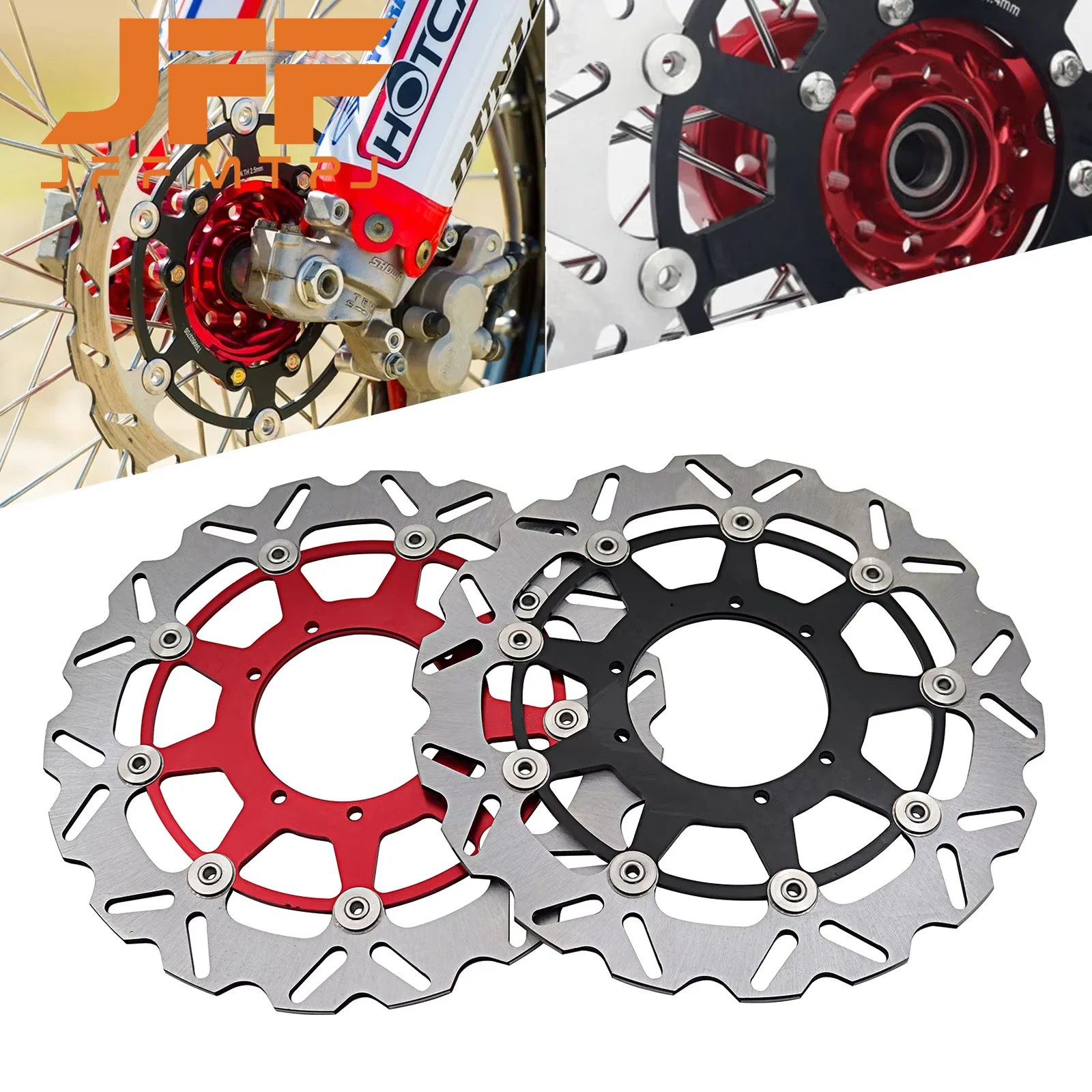 Motorcross 320mm Front Floating Brake Disc Brake Caliper Adaptor Bracket For Honda CR 125 CRF 250R 450R 250X 450X 450RX