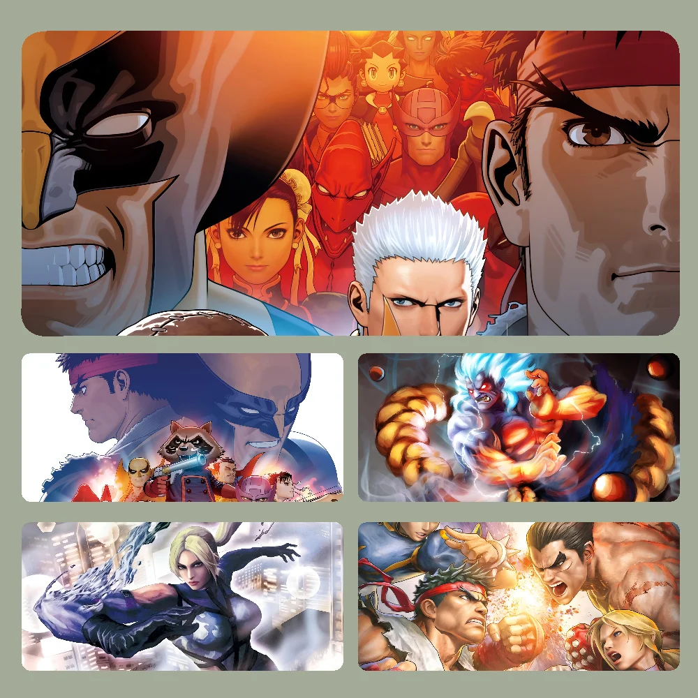 S-Street Fighter X Tekken Mousepad Large Computer Gaming Accessories MousePads Desk Mats Anti-slip Laptop Soft Mouse Pad