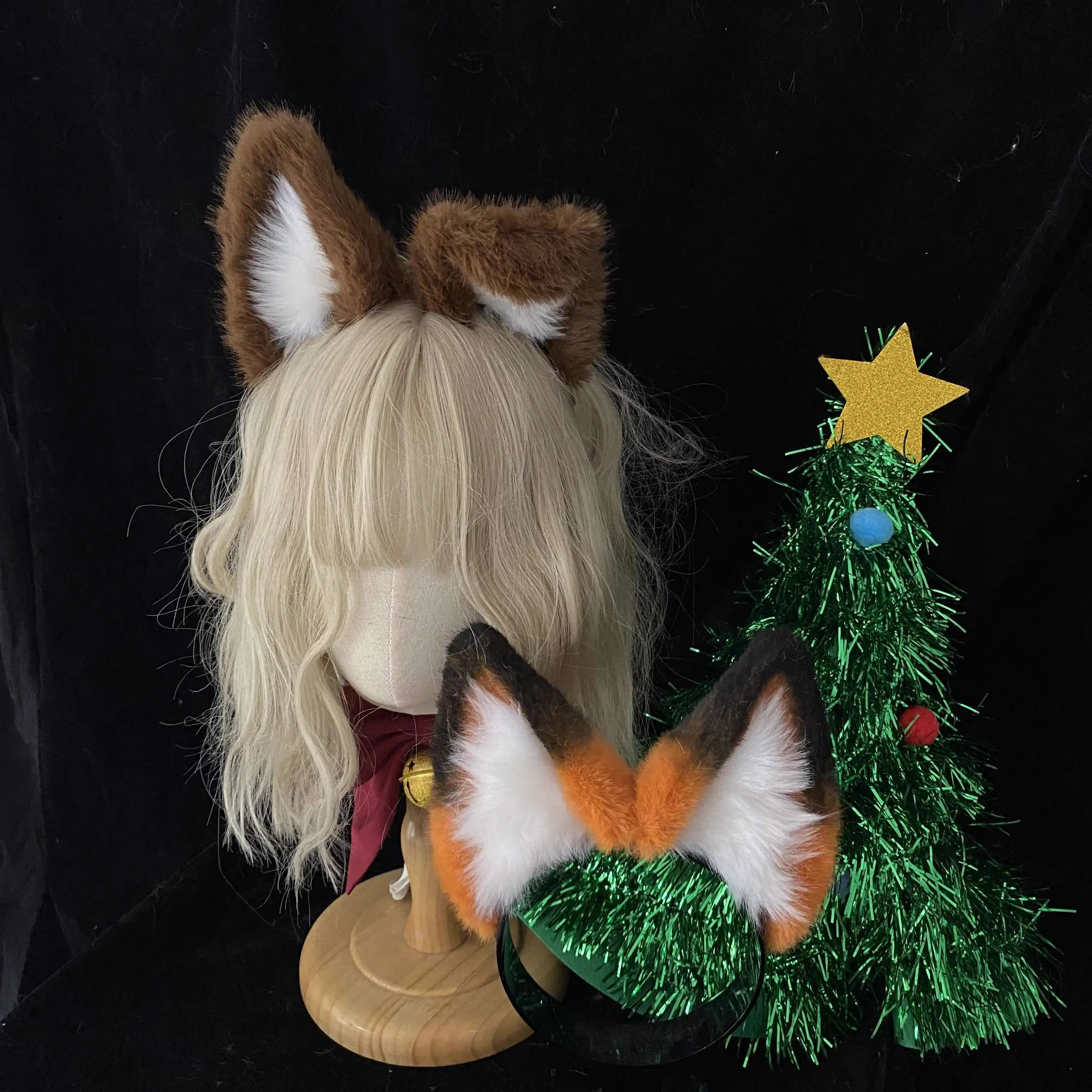 

New The Lying Puppy Will Be Eaten Dog Fox Nick Red Fox Ears Hairhoop For Game Party Costume Accessories Custom Made