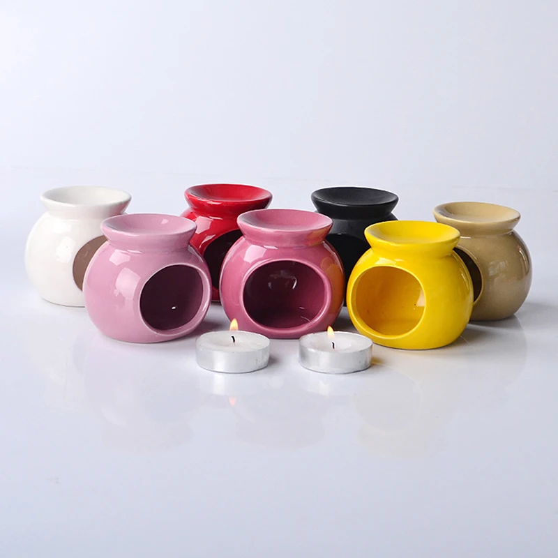 Porzellan Aroma Brenner ätherisches Öl Ofen Mini Kerzenhalter einfarbig Keramik Handwerk Aroma therapie Diffusor Wohnkultur