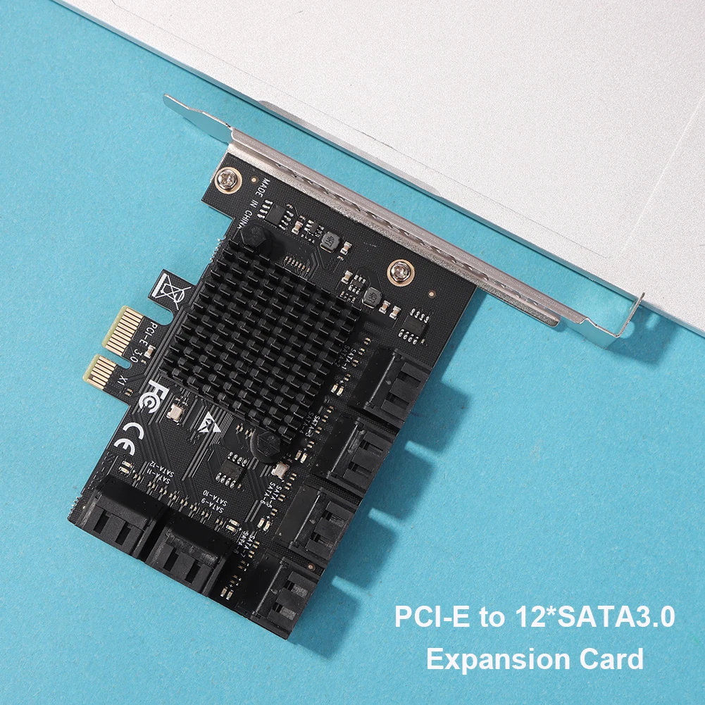 Controller Adapter Workstations Servers SA3112J PCIE Adapter 12 Port 6Gbps PCI-Express X1 to SATA 3.0 Expansion Card