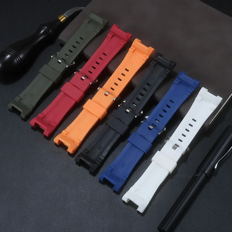 26*14MMCinturino in silicone concavo per Casio G-SHOCK GST-W300 210 400G S130 S310 S330 B100 cinturino sportivo cinturino braccialetto
