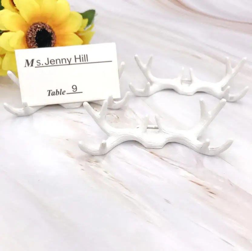 

100pcs Wedding Decoration Resin Antler Place Card Holder for Wedding Favors Supplies Wholesale ni33