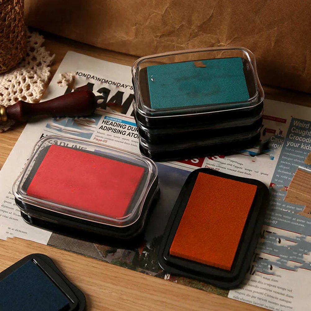 2 Pcs Colour Ink Pads for Stamping Water-based Craft Scrapbooking Sponge Stamps Student Card Making